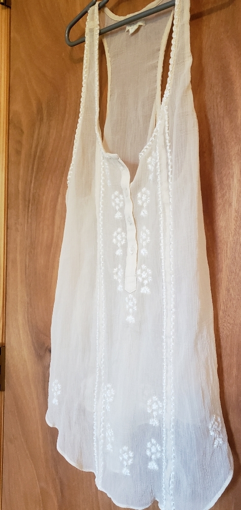 Aerie sheer racerback tank with embroidered
